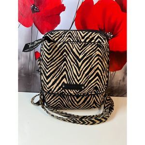 Vera Bradley zebra print crossbody bag in tan and black